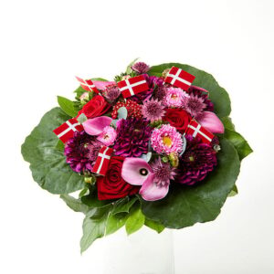 Fødselsdagsbuket, lav og tæt - Send blomster med Bloomit