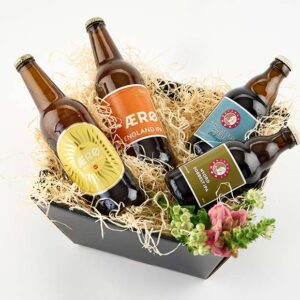 Gavekasse med lyse specialøl - Send blomster med Bloomit
