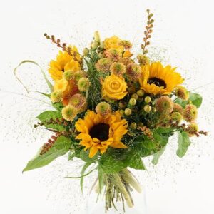 Kærlig buket med solsikker - Send blomster med Bloomit