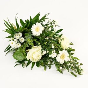 Kærligt lille farvel i hvid - Blomster til begravelse