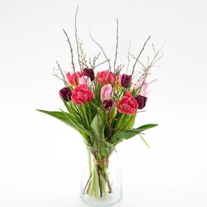 Tulipan herlighed med forårsgrene - Send blomster med Bloomit